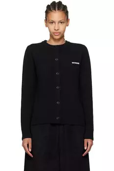 Черный вышитый кардиган We11done