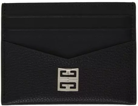 Черный зернистый визитница Givenchy