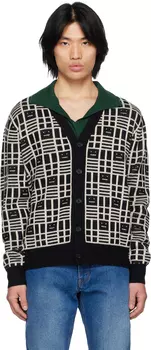 Черный жаккардовый кардиган Acne Studios