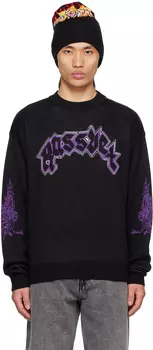 Черный жаккардовый свитер Rassvet