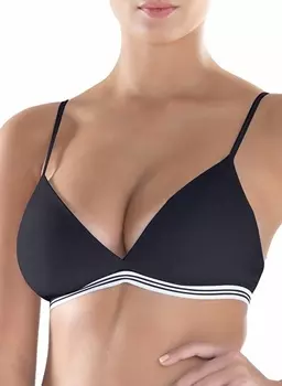 Черный женский бюстгальтер на косточках Blackspade