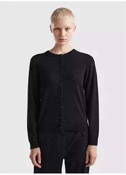 Черный женский кардиган United Colors of Benetton
