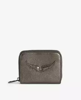 Черный женский кошелек Mini ZV Zadig & Voltaire, серый