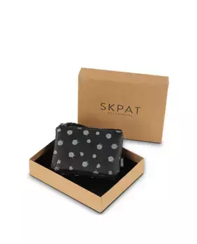 Черный женский кожаный кошелек Lucerna с защитой RFID SKPAT, черный