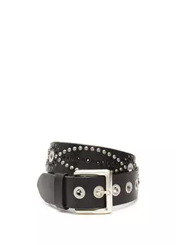 Черный женский кожаный ремень trock Golden Goose