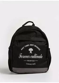 Черный женский рюкзак 25х35х11 см IM467-1B Forever Cultivate, черный