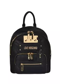 Черный женский рюкзак 30х25х12 см JC4020PP1HLG100A Love Moschino, черный