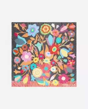 Черный женский шарф с принтом Bimba y Lola