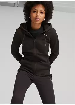 Черный женский спортивный костюм с капюшоном Puma