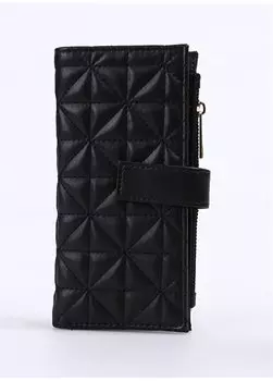 Черный женский веганский кошелек размером 10х19х2 см Frk 504 Fabrika, черный