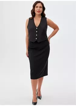 Черный женский жилет Luokk