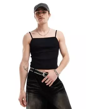 Черный жилет квадратного кроя COLLUSION