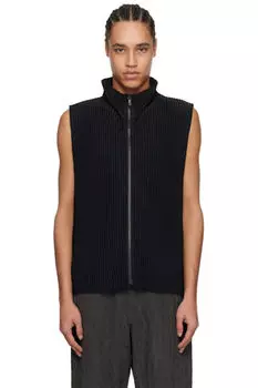Черный жилет Monthly Color March HOMME PLISS ISSEY MIYAKE