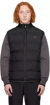 Черный жилет на молнии Fred Perry