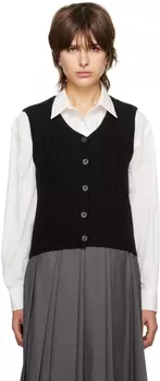 Черный жилет на пуговицах Dunst