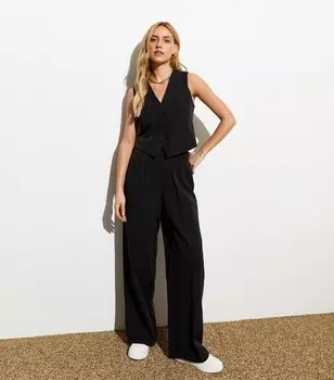 Черный жилет на пуговицах спереди New Look, черный