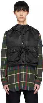 Черный жилет пилота Engineered Garments