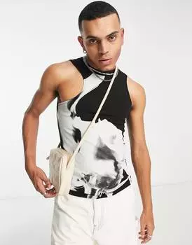 Черный жилет с графичным логотипом ASOS Unrvlld Spply