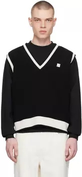 Черный жилет с v-образным вырезом We11done