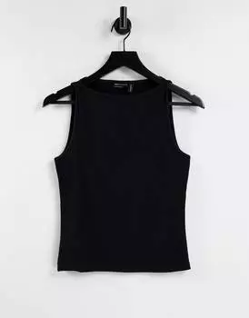 Черный жилет с высоким воротником ASOS DESIGN