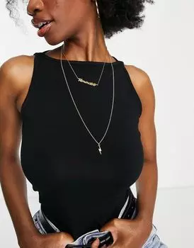 Черный жилет с высоким воротником ASOS DESIGN Fuller Bust