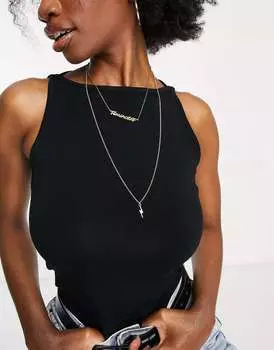 Черный жилет с высоким воротником ASOS Fuller Bust