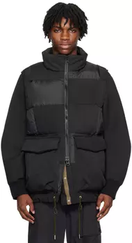 Черный жилет со вставками sacai