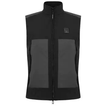 Черный жилет, тонкая куртка Ratio Belstaff, черный