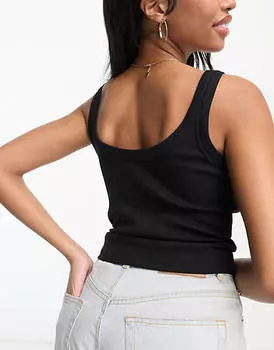 Черный жилет в рубчик ASOS DESIGN Hourglass