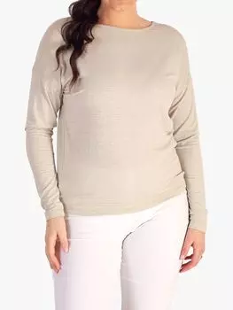 chesca Блестящий трикотажный топ, песочный