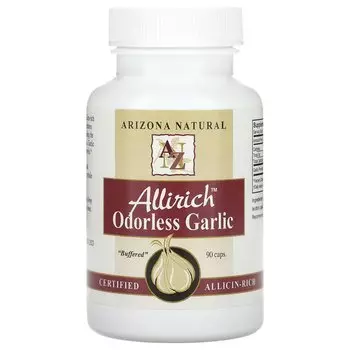 Чеснок Arizona Natural Allirich без запаха, 90 капсул