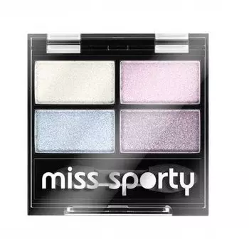 Четверные тени для век, 415 Cool Unicorn Miss Sporty, Studio Color Quattro Eye Shadow, розовый