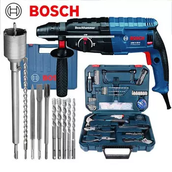 Четырехъямовая электрическая ударная дрель Bosch, ударная дрель с долотом, электрический молоток промышленного класса, электрический кирка, ручная дрель, три функции