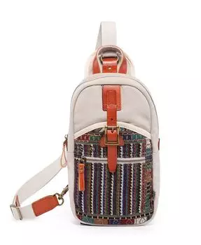 Четырехсезонная холщовая сумка-слинг TSD BRAND, слоновая кость/кремовый