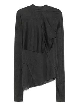 CHIAHUNG SU asymmetric Футболка, серый