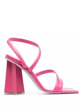 Chiara Ferragni босоножки на скульптурном каблуке, розовый