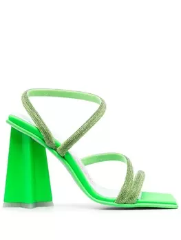 Chiara Ferragni босоножки с кристаллами, зеленый