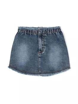 Chiara Ferragni джинсовая юбка с бахромой, синий