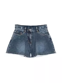 Chiara Ferragni джинсовые шорты с узором Eyelike, синий