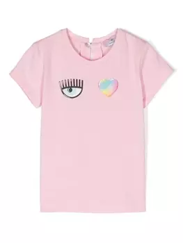 Chiara Ferragni футболка Eye Star Rainbow, розовый