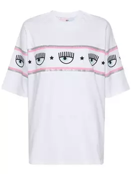 Chiara Ferragni футболка Eyelike с блестками, белый