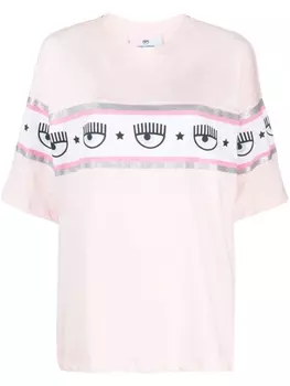 Chiara Ferragni футболка Maxi Logomania, розовый