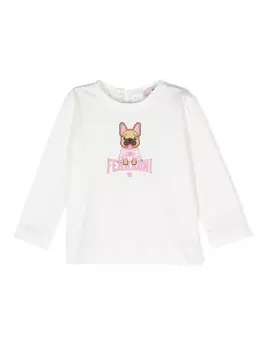 Chiara Ferragni футболка с длинными рукавами и логотипом, белый