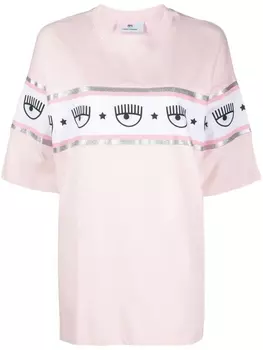 Chiara Ferragni футболка с логотипом, розовый