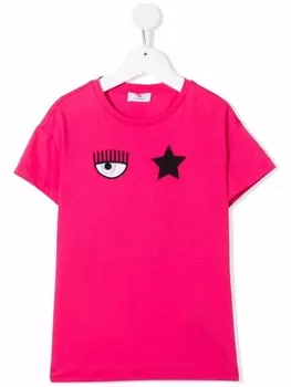 Chiara Ferragni футболка с логотипом, розовый