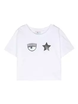 Chiara Ferragni футболка с принтом Eyelike, белый