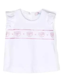 Chiara Ferragni футболка с принтом Eyelike, белый