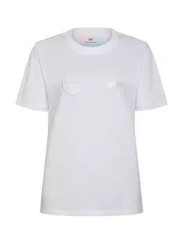 Chiara Ferragni футболка с вышитым логотипом, белый