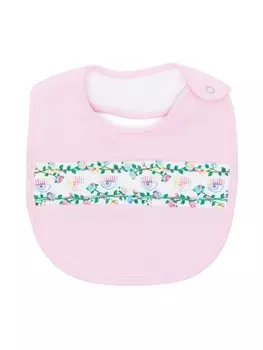 Chiara Ferragni Kids нагрудник из джерси с принтом Eyelike, розовый