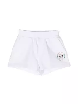 Chiara Ferragni Kids шорты с вышитым логотипом, белый